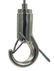 Stromschienensystem Gripper Haken, für Litze Ø 1.2-1.5mm, geschmiedet, Aushängesicherung, 