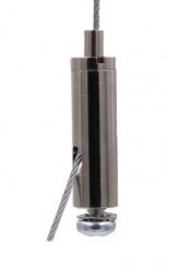 Stromschienensystem Gripper M4 für Schienenbrücke für Ø1,5mm Seil; vernickelt. inkl. Fächer 