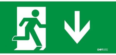 Dotlux  Piktogramm Pfeil unten (1Set) für LED-Notleuchte EXITmulti (Artikel 3177) Erstazteil 