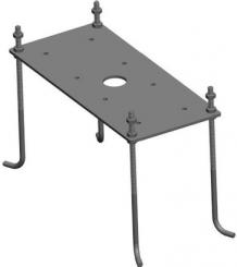 Dotlux  Betonanker, Edelstahl, einstellbare Montagehöhe für LED-Solar-Pollerleuchten FLASHground und 