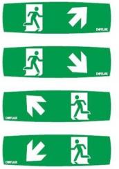 Dotlux Erweitertes Piktogrammset (4 Stück) für LED-Notleuchte EXIT (Artikel 5389) 