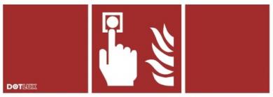 Dotlux Piktogramm Feuermelder (1Stück) für LED-Notleuchte EXITflat (Artikel 5406) 