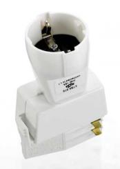 Nordic Aluminium Stromschienensystem XTSA 67S-3 Adapter, Global-Trac weiß, mit Schuko-Steckdose 