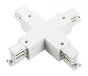 Nordic Aluminium Stromschienensystem XTS 38-3 X-Verbinder, Weiß, X-connector white 
