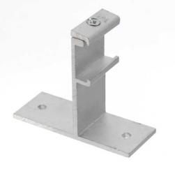 Nordic Aluminium Stromschienensystem SKB 21-1 Schienenzubehör, Alu/Grau, wall bracket alu 