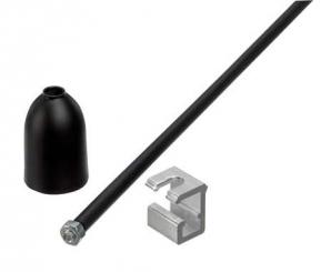 Nordic Aluminium Stromschienensystem SPR 6-2 Schienenzubehör, Schwarz, Rod black, 