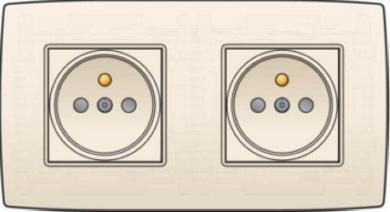 Niko  NIKO Original Cream - DOUBLE SOCKET-OUTLET 