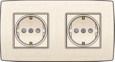 Niko  NIKO Original Cream - DOUBLE SOCKET-OUTLET 