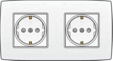 Niko  NIKO Original White - DOUBLE SOCKET-OUTLET 