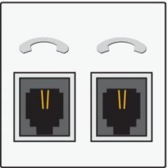 Niko  NIKO Original White - CONN. 2xRJ11 45x45 