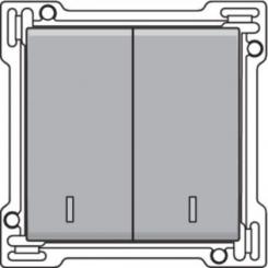 Niko  NIKO Intense Sterling - 2x1/2 ROCKER+LENS ST 