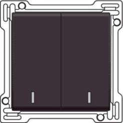 Niko  NIKO Intense Dark Brown - 2x 1/2 ROCKER+LENS BR. 