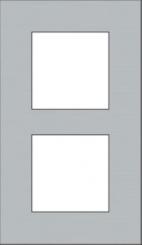 Niko  NIKO Pure Stainless Steel - COVERPL 2GANG 60 STEEL 