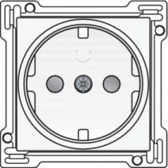 Niko  Pure White Steel - CPL SOCKET-OUTL SIDE/S. 