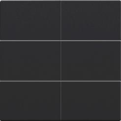 Niko  NIKO Pure Black Steel - SET 6xPUSHB. 24V 