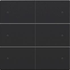 Niko  NIKO Pure Black Steel - SET 6xPUSHB. 24V+LED 