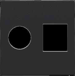 Niko  NIKO Pure Black Steel - CPL TV/RJ45 CONN 