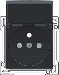 Niko  NIKO Pure Black Steel - CPL SOCKET-OUTL. COVER 