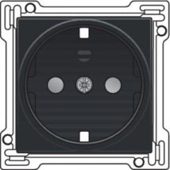 Niko  Pure Black Steel - CPL SOCKET-OUTL SIDE/S. 