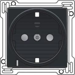 Niko  NIKO Pure Black Steel - CPL SOCKET-OUTL INDIC. 