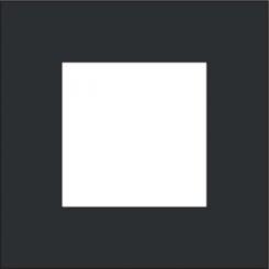 Niko  NIKO Pure Black Steel - COVERPL 1GANG BLACK 