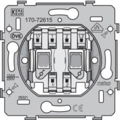 Niko  NIKO Steckdosen 45x45 - SOCLE SWITCH 2xTWO-WAY 