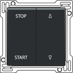 Niko  Pure Bakelite Piano Black - SET SWITCH BLINDS BLACK 