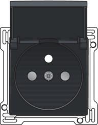 Niko  NIKO Pure Bakelite Piano Black - CPL SOCKET-OUTL. COVER 