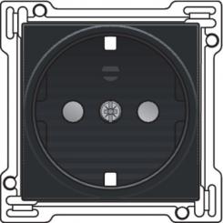 Niko  Pure Bakelite Piano Black - CPL SOCKET-OUTL SIDE/S. 