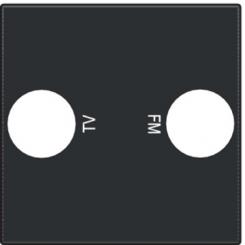 Niko  NIKO Pure Bakelite Piano Black - CPL TV/FM CONN 