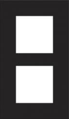 Niko  NIKO Pure Bakelite Piano Black - COVERPL 2GANG 60 B.BLACK 