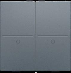 Niko  Pure Alu Steel Grey - ROCKER 2x RF/BUS I-O 