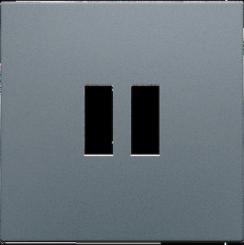 Niko  NIKO Pure Alu Steel Grey - SET USB CHARGER ALU ST. 