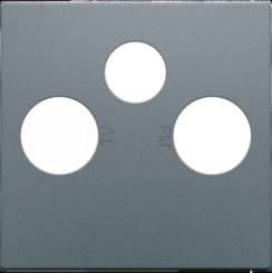 Niko  NIKO Pure Alu Steel Grey - CPL CONN TV-SAT ALU ST. 