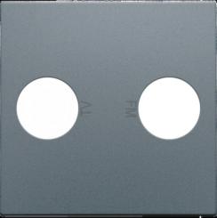 Niko  NIKO Pure Alu Steel Grey - CPL TV/FM CONN ALU ST. 