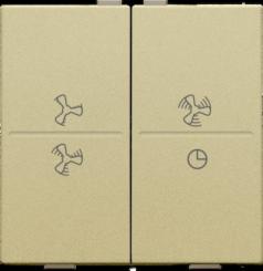 Niko  NIKO Pure Alu Gold - ROCKER 2x RF/BUS FAN 