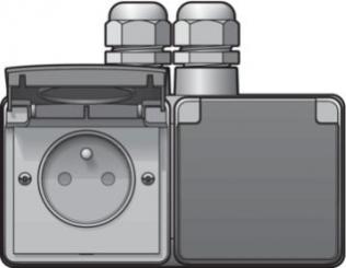 Niko  NIKO Hydro - HYDRO 2xSOCKET-OUTL PIN 