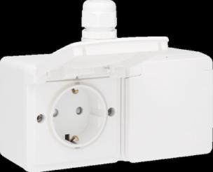 Niko  NIKO Hydro - HYDRO 2xSOCKET-OUTL SIDE 