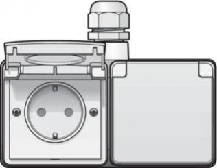 Niko  NIKO Hydro - HYDRO 2xSOCKET-OUTL SIDE 