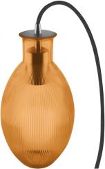 Ledvance  Vintage 1906 CARVED TABLE GRAPE Glass Orange 3 