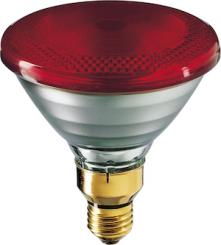 Philips Infrarot-Lampe PAR38 IR 175W E27 230V Red 