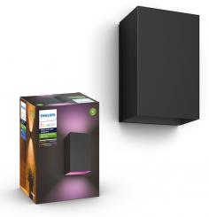 Philips  Resonate Hue WACA wall lantern black 2x8 