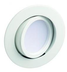 Rutec Einbauspot SANYA AC RUND Weiß matt 6WIP40 3000K 220V-240V 50/60Hz CRI80 Scheibe ma / EEK: F 