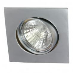 Rutec Einbauspot Druckguss Einbaustr. Quadro schwenkbar für MR16 Chrom matt 