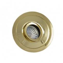 Rutec Einbauspot ALU-Druckguss Einbaustrahler schwenkbar für MR11 gold 