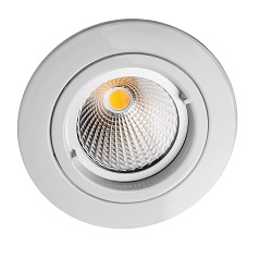 Rutec Einbauspot ALU Druckguss ohne Sprengring starr für MR16 weiß matt 