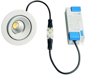 Rutec  GAIL Einbaustrahler,dimmbar,multicolour,plug&play schwenkb,rund,6W,IP65,27/30/4000K 