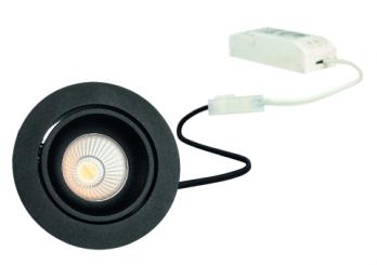 Rutec  GAIL LED-Einbaustrahler1er Set DimToWarm Plug&play schwenk,rund,300mA,6W,IP40,3-190 