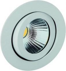 Rutec  TALU LED-Einbaustrahler 1er Set dimmbar Plug&play schwenk.,rund,350mA,8W,IP20,3000K 