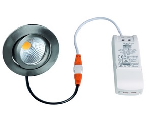 Rutec  TALU LED-Einbaustrahler 1er Set dimmbar Plug&play schwenk.,rund,350mA,8W,IP20,3000K 